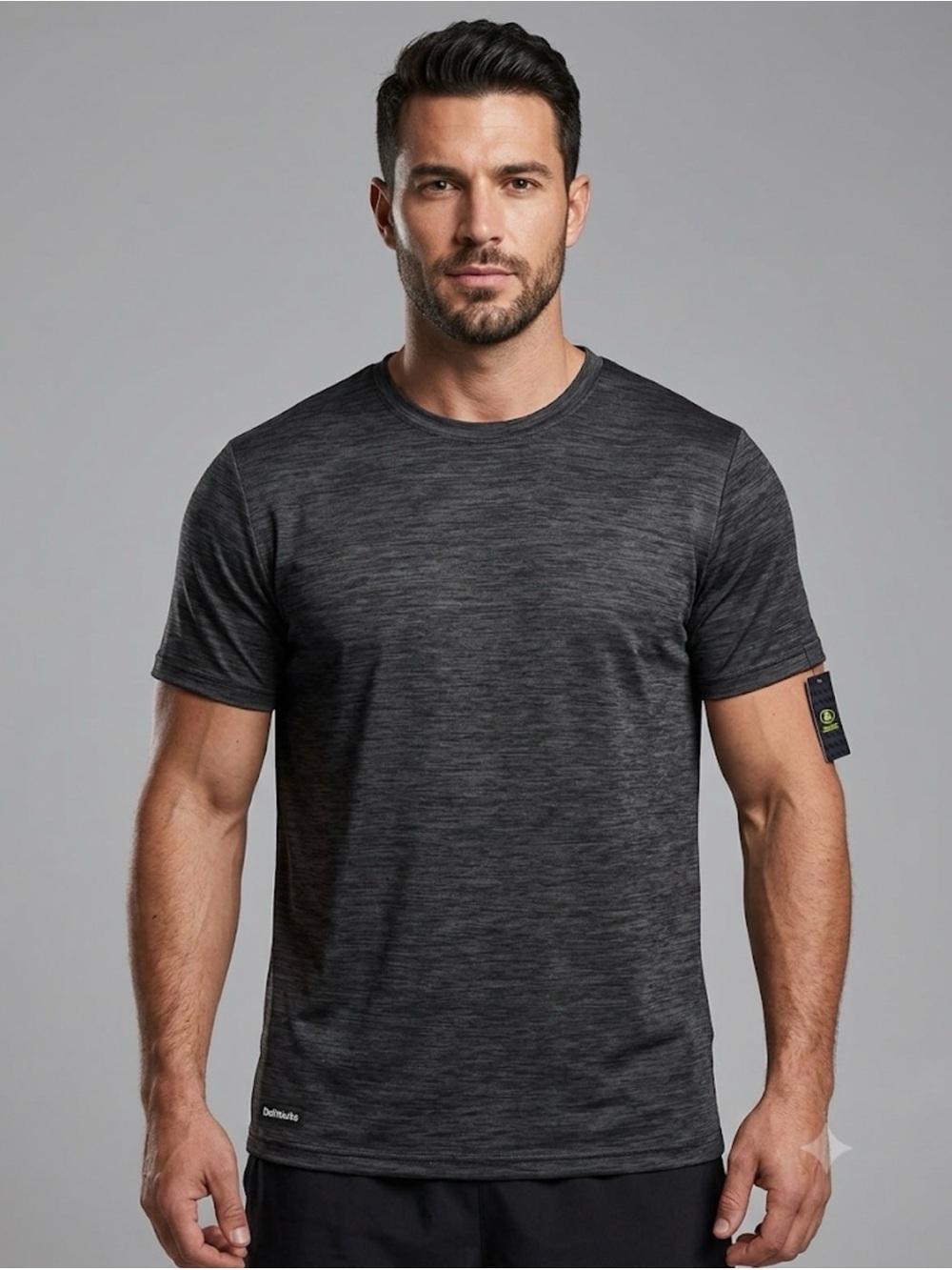 Athletic Works Men's Short Sleeve Crew Tee - Charcoal Heather